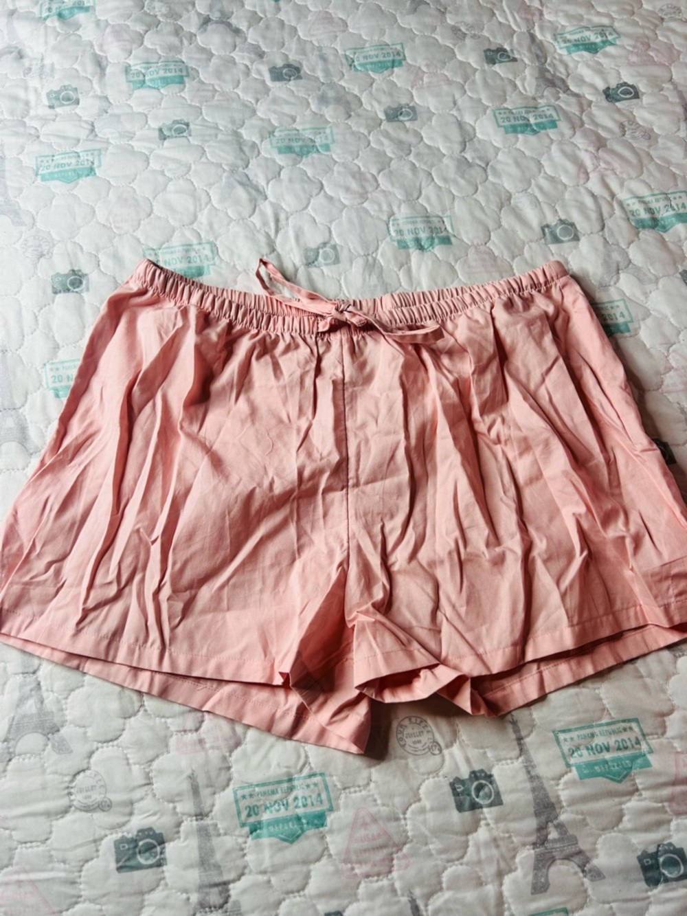 H&M Soft Pink Drawstring Cotton Shorts